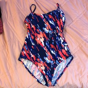 One piece colorful swim suit